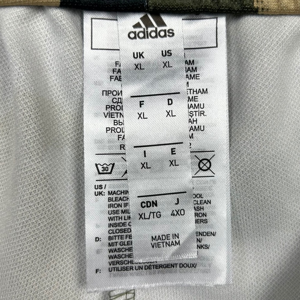 Adidas Track Pants Mens XL Green Camo Aeroready Joggers Ankle Zip 3-Stripe - Picture 5 of 13